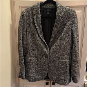 Ann Taylor Black and White Tweed Blazer